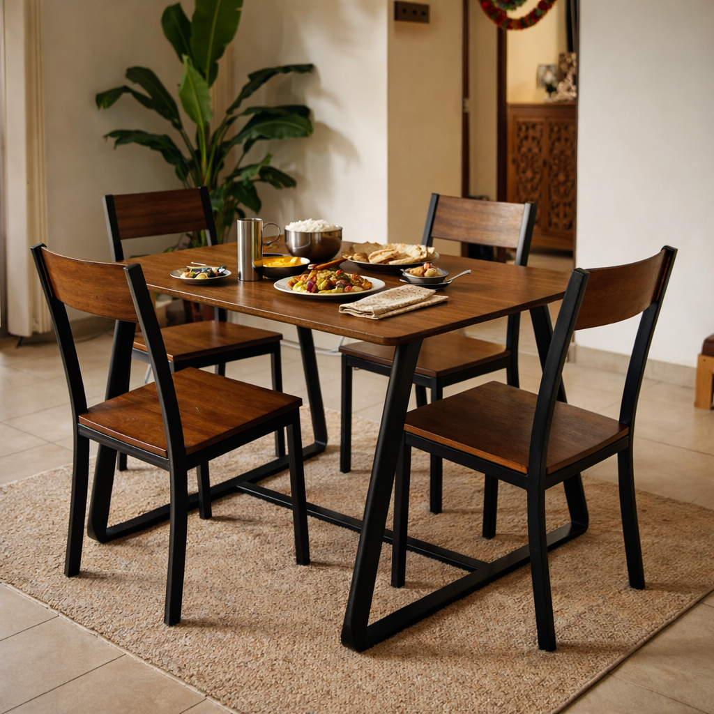 DINING TABLE WITH HPL TOP (AHO/034/007)