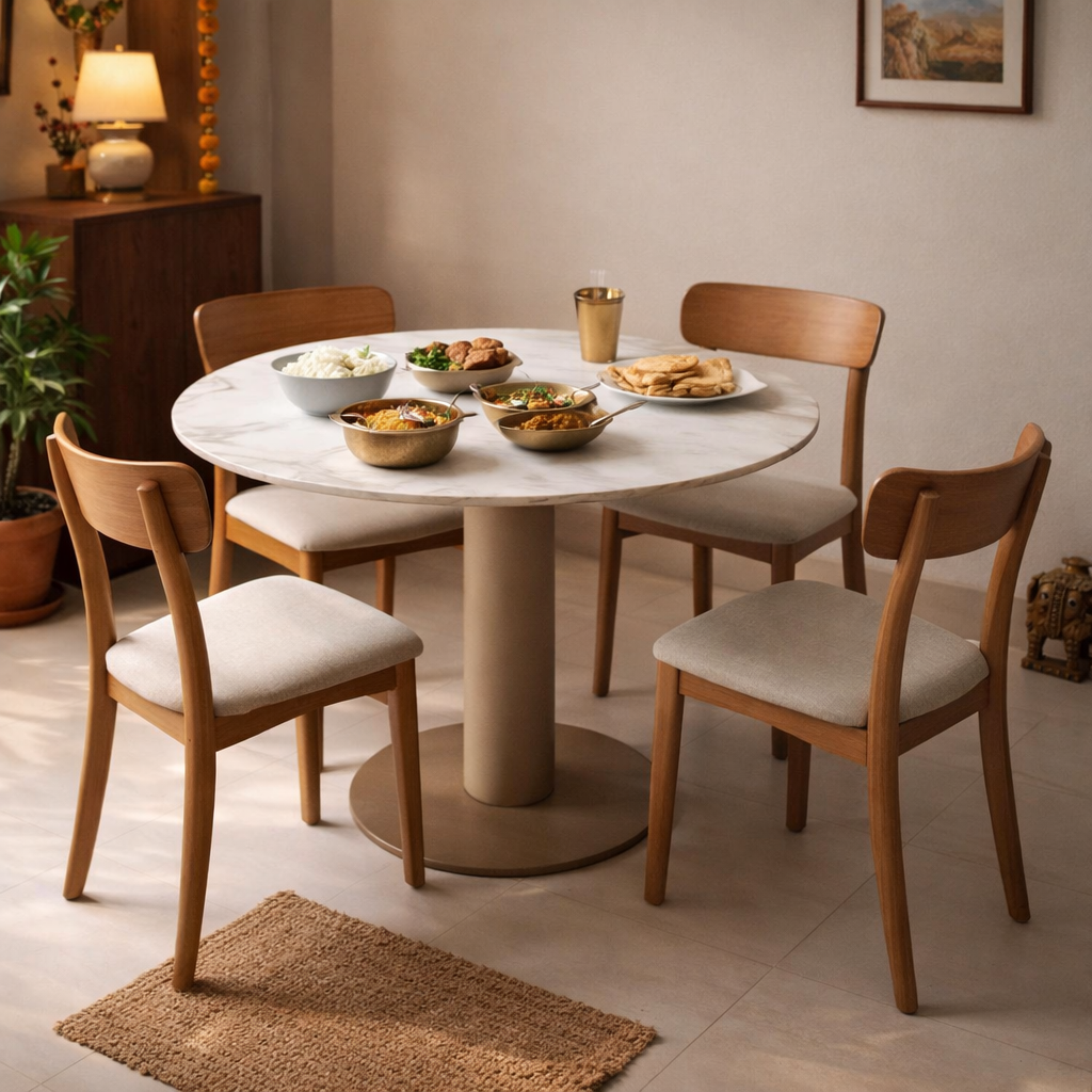 DINING TABLE WITH HPL TOP (AHO/038/003)