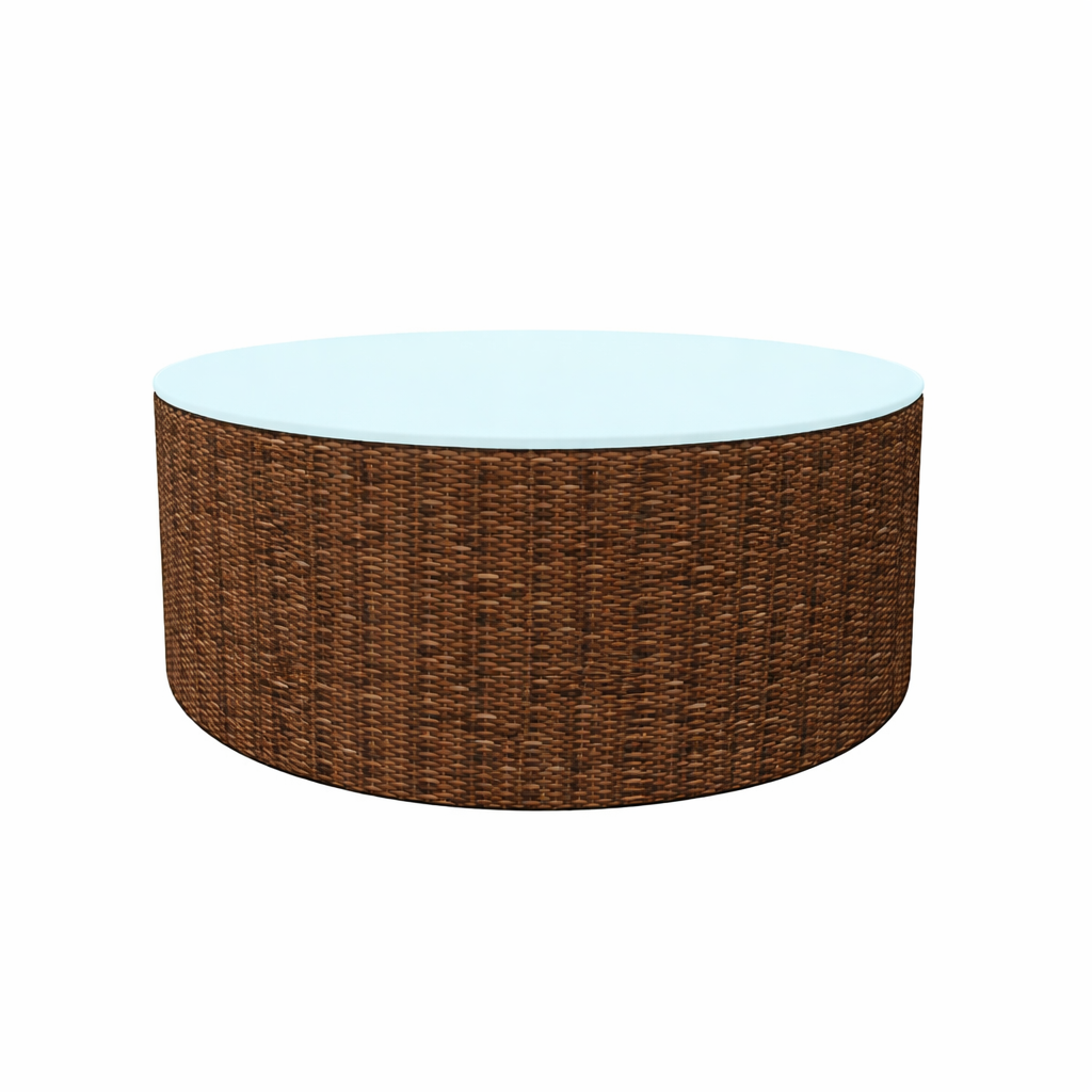 COFFEE TABLE WITH GLASS TOP (AHO/028/005)