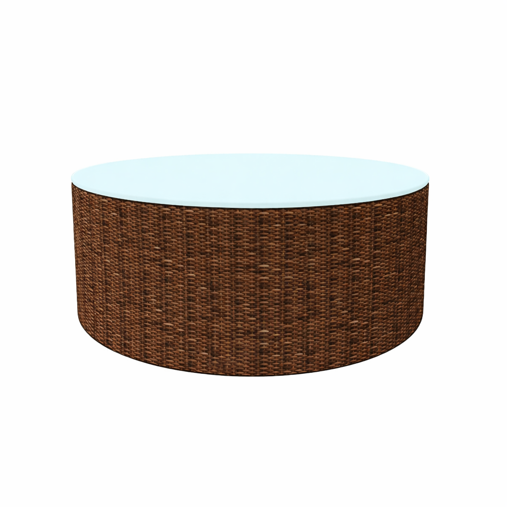 COFFEE TABLE WITH GLASS TOP (AHO/028/005)