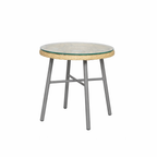 OUTDOOR TEA TABLE WITH GLASS TOP (AHO/075/003)