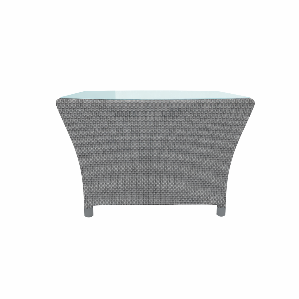 LOW SIDE TABLE WITH GLASS TOP (AHO/001/014)