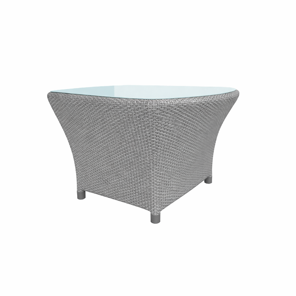 LOW SIDE TABLE WITH GLASS TOP (AHO/001/014)