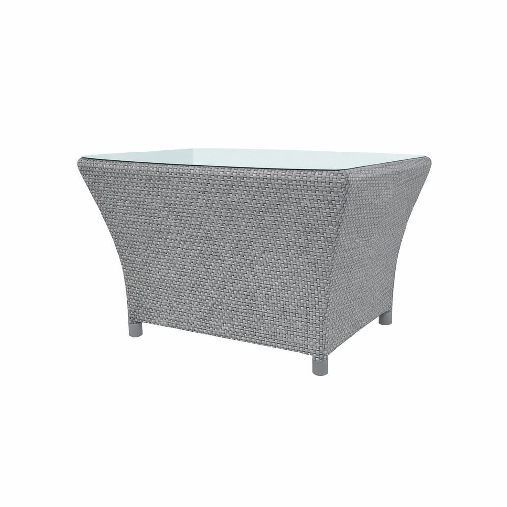 LOW SIDE TABLE WITH GLASS TOP (AHO/001/014)