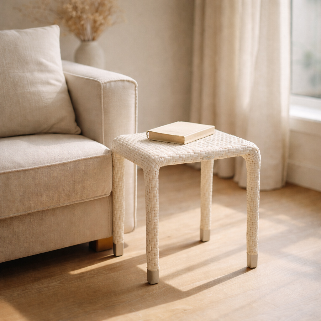 SIDE TABLE WITH GLASS TOP (AHO/048/012)