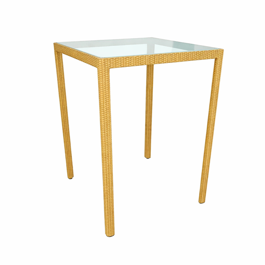 BAR TABLE WITH GLASS TOP (AHO/005/005)