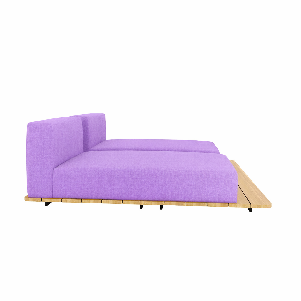 BASE + 2 DOUBLE SEAT + 2 PARALLEL SINGLE BACK WITH CUSHION (AHO/013/039)