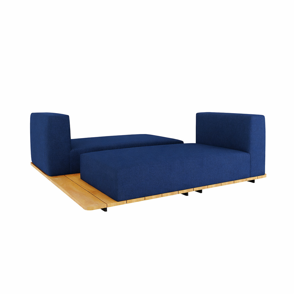 BASE + 2 DOUBLE SEAT + 2 VIS A VIS SINGLE BACK WITH CUSHION (AHO/013/038)