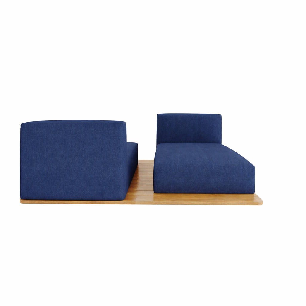 BASE + 2 DOUBLE SEAT + 2 VIS A VIS SINGLE BACK WITH CUSHION (AHO/013/038)