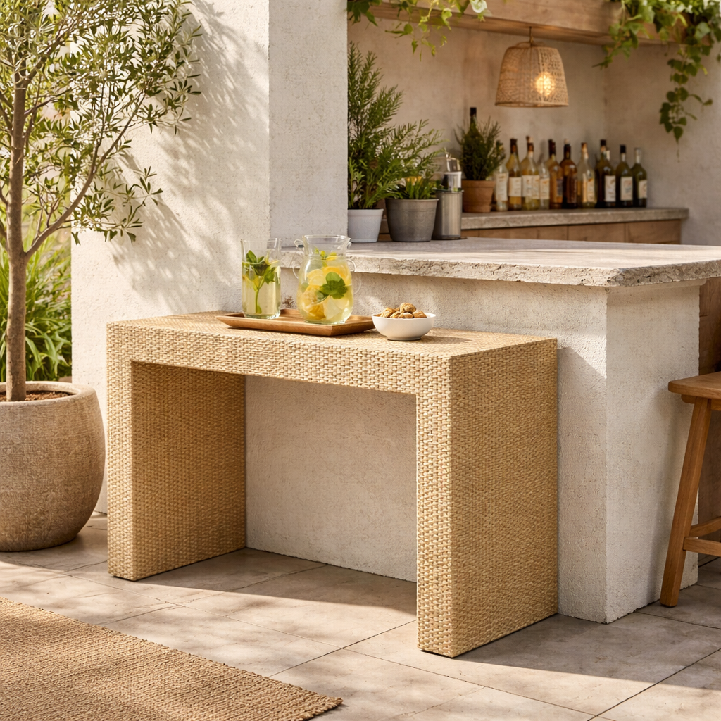 BAR TABLE WITH GLASS TOP (AHO/031/009)