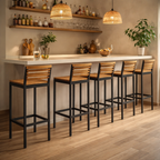 BAR STOOL WITH BACKREST WITH CUSHION (AHO/045/013)