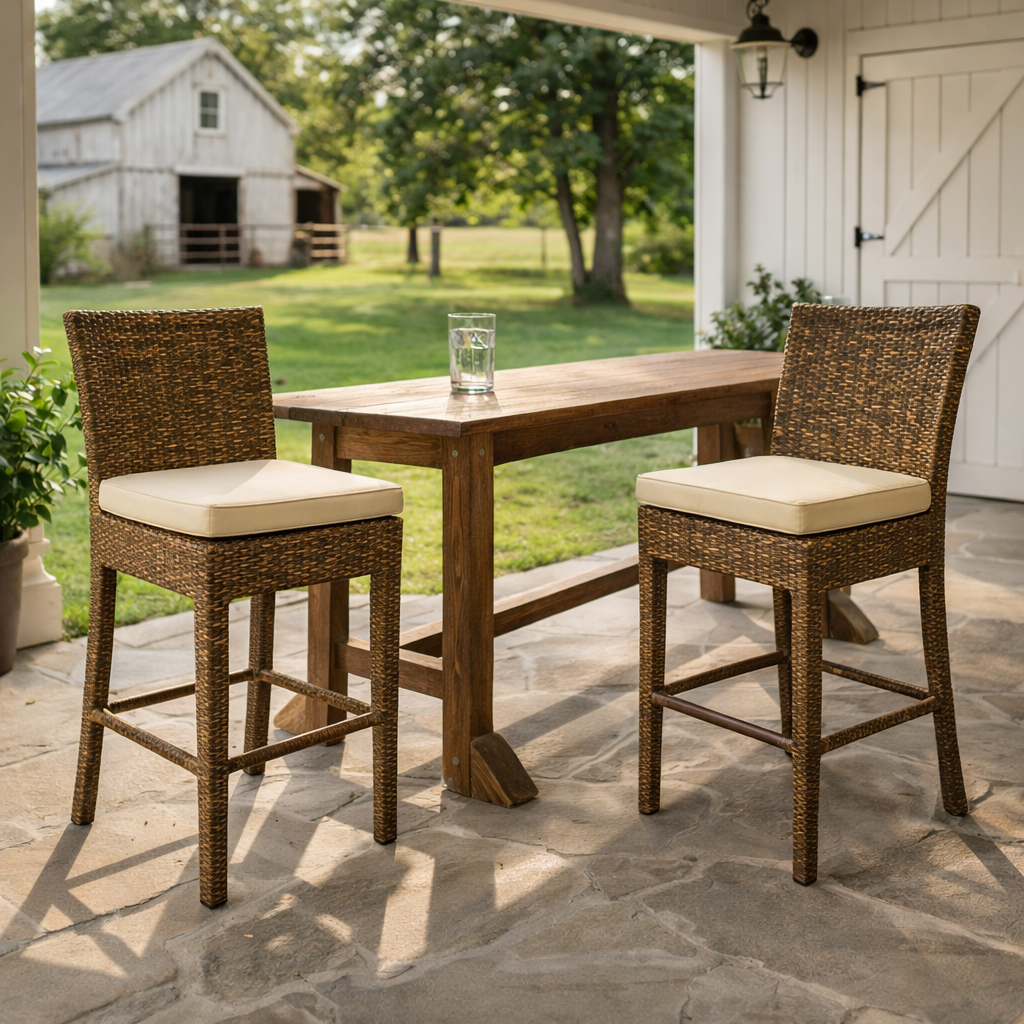 BAR STOOL WITH CUSHION (AHOD/147/001)