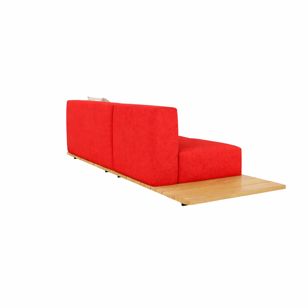 BASE + DOUBLE SEAT AND BACK + SINGLE LEFT SEAT AND BACK WITH CUSHION (AHO/013/022)