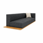 BASE + DOUBLE SEAT AND BACK + SINGLE SEAT + LEFT ARM WITH CUSHION (AHO/013/020)