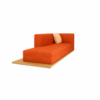 BASE + DOUBLE SEAT AND BACK + SINGLE SEAT + LEFT ARM WITH CUSHION (AHO/013/024)