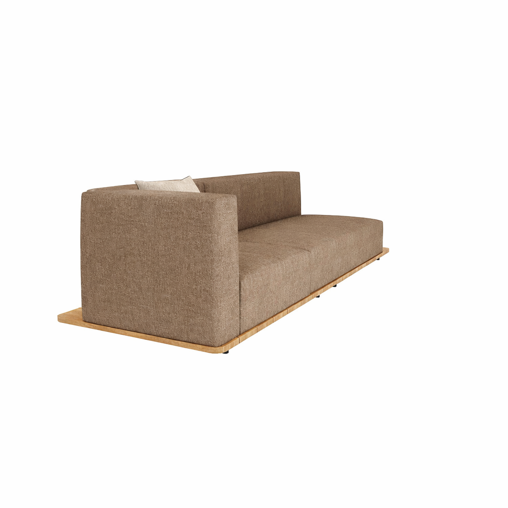 BASE + DOUBLE SEAT AND BACK + SINGLE SEAT + RIGHT ARM WITH CUSHION (AHO/013/021)