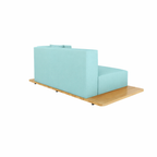 BASE + DOUBLE SEAT + DOUBLE BACK + LEFT ARM WITH CUSHION (AHO/013/012)