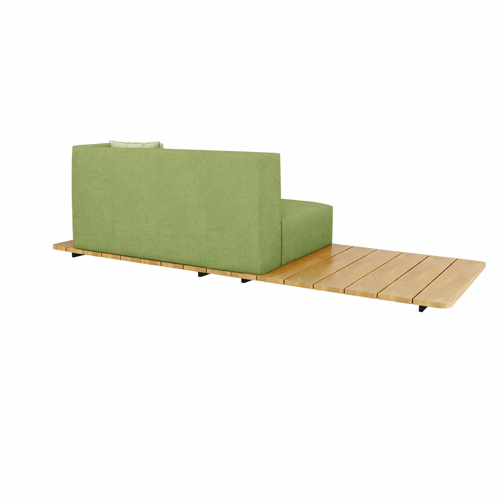 BASE + DOUBLE SEAT + DOUBLE BACK + LEFT ARM WITH CUSHION (AHO/013/019)