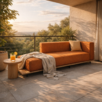 BASE + DOUBLE SEAT AND BACK + SINGLE SEAT + LEFT ARM WITH CUSHION (AHO/013/024)