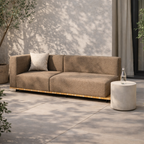 BASE + DOUBLE SEAT AND BACK + SINGLE SEAT + RIGHT ARM WITH CUSHION (AHO/013/021)