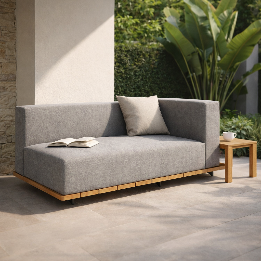 BASE + DOUBLE SEAT + DOUBLE BACK + LEFT ARM TO THE RIGHT WITH CUSHION (AHO/013/015)