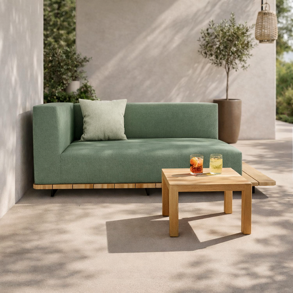 BASE + DOUBLE SEAT + DOUBLE BACK + RIGHT ARM WITH CUSHION (AHO/013/013)