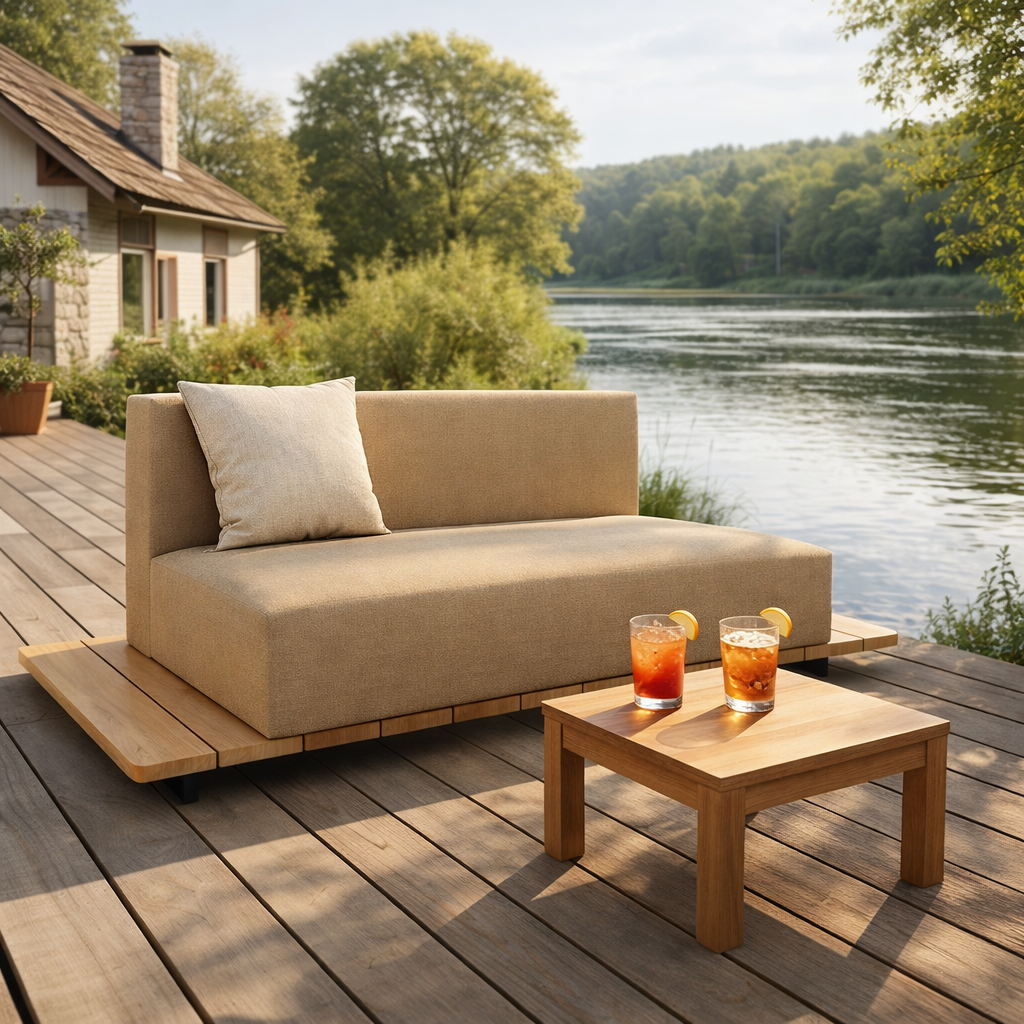 BASE + DOUBLE SEAT + DOUBLE CENTRE BACK WITH CUSHION (AHO/013/014)