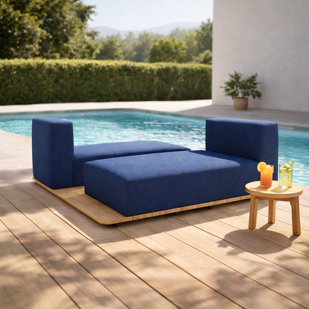 BASE + 2 DOUBLE SEAT + 2 VIS A VIS SINGLE BACK WITH CUSHION (AHO/013/038)