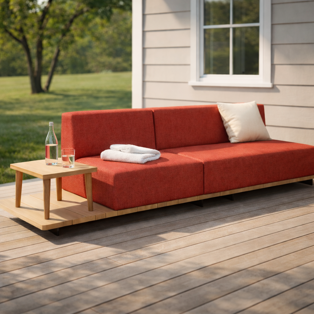 BASE + DOUBLE SEAT AND BACK + SINGLE LEFT SEAT AND BACK WITH CUSHION (AHO/013/022)