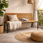 BENCH WITH BACKREST WITH CUSHION (AHO/045/003)