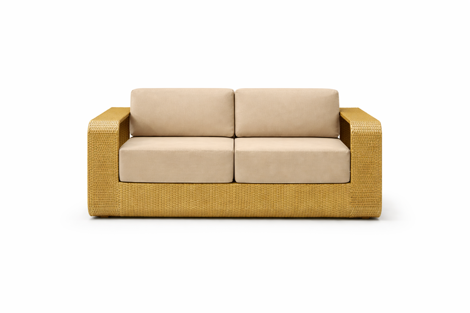 DOUBLE SEATER SOFA WITH CUSHIONS (AHOL/180/002)