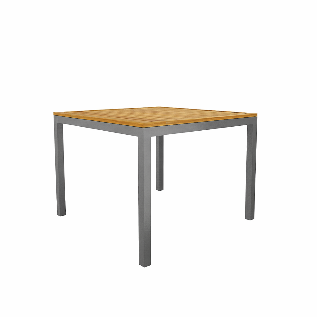 DINING TABLE WITH TEAK WOOD TOP (AHO/043/003)