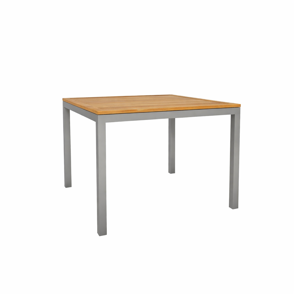 DINING TABLE WITH TEAK WOOD TOP (AHO/043/003)