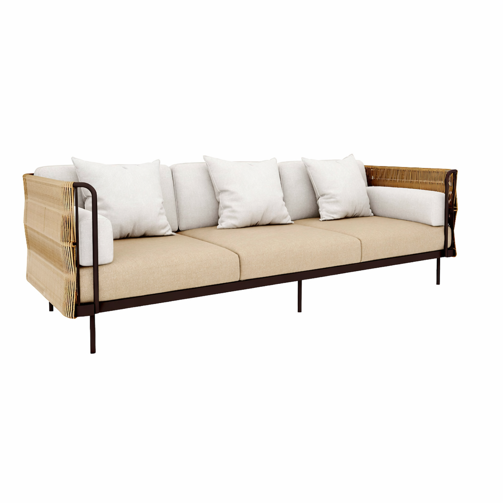 THREE SEATER SOFA WITH CUSHION (AHO/014/013)