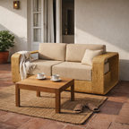 DOUBLE SEATER SOFA WITH CUSHIONS (AHOL/180/002)