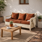 DOUBLE SEATER SOFA WITH CUSHIONS (AHOL/149/002)