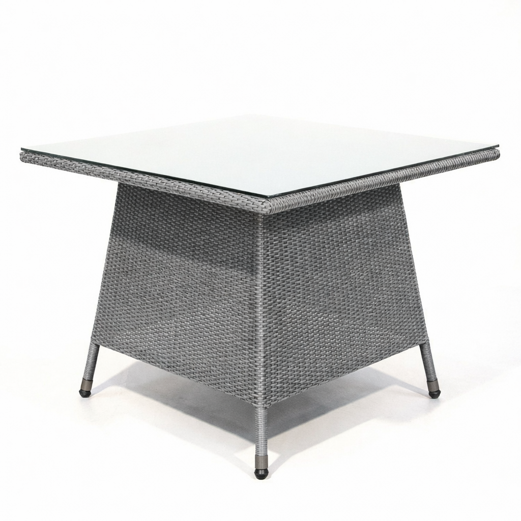 DINING TABLE WITH GLASS TOP (AHOD/124/002)