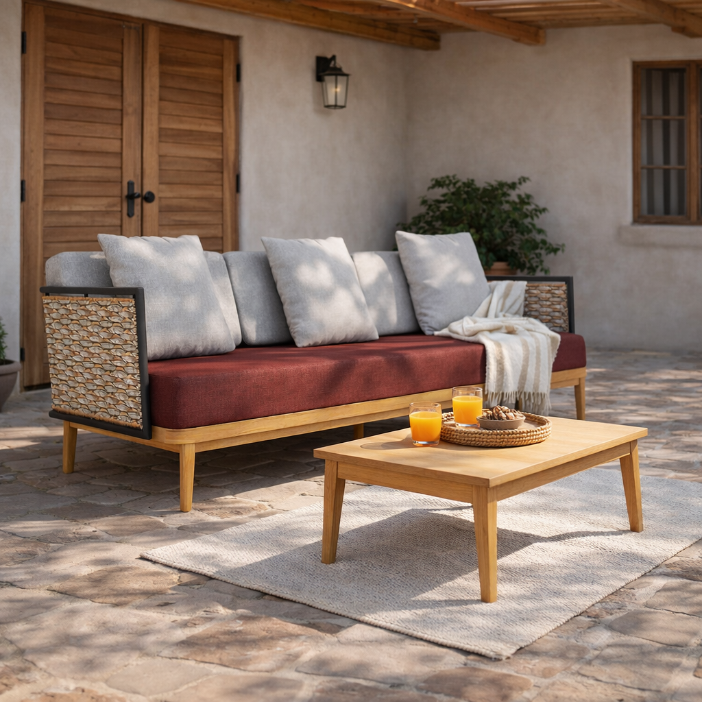 THREE SEATER SOFA WITH CUSHION (AHO/029/004)