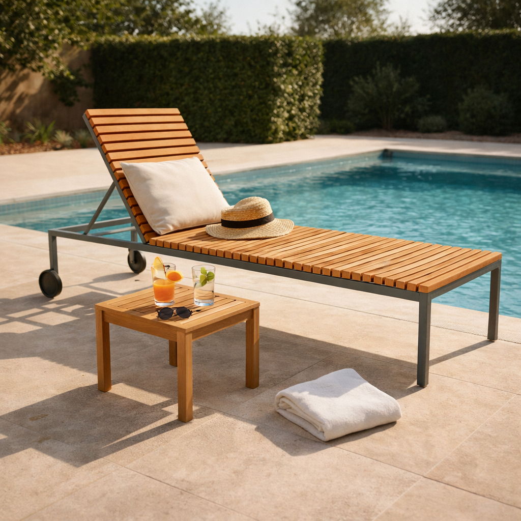 SUNLOUNGER WITH CUSHION (AHO/045/023)