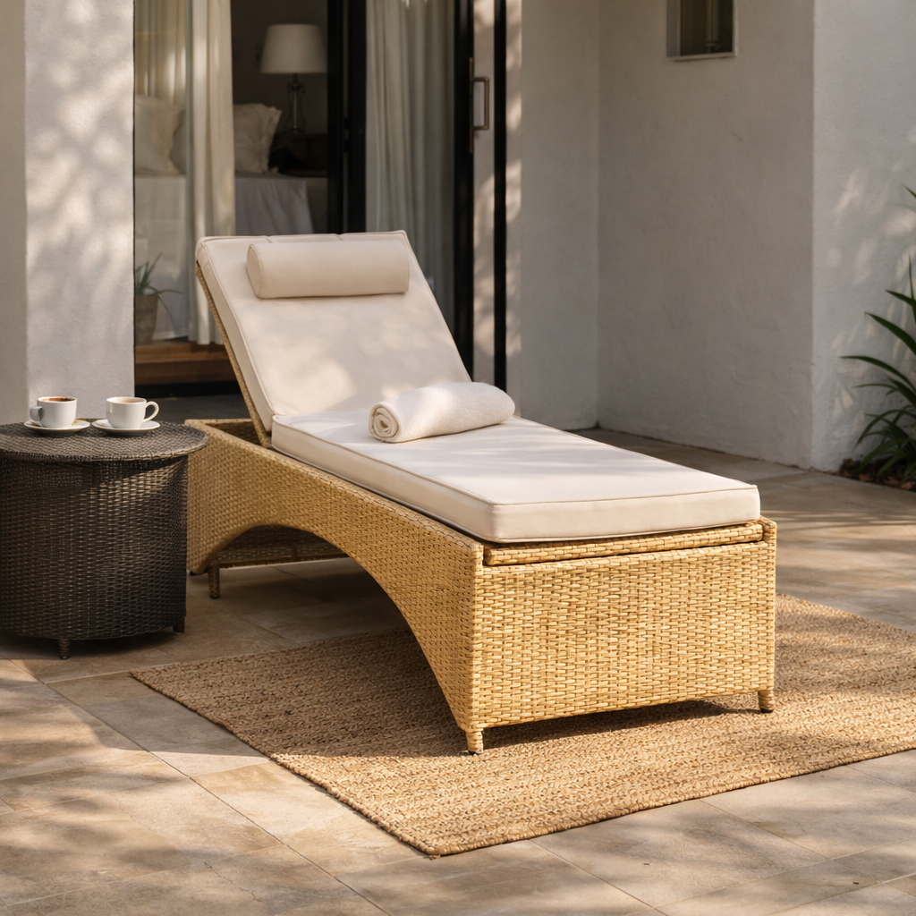 SUNLOUNGER WITH CUSHION (AHOC/218/001)