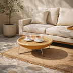 TEA TABLE WITH GLASS TOP (AHOD/203/002)
