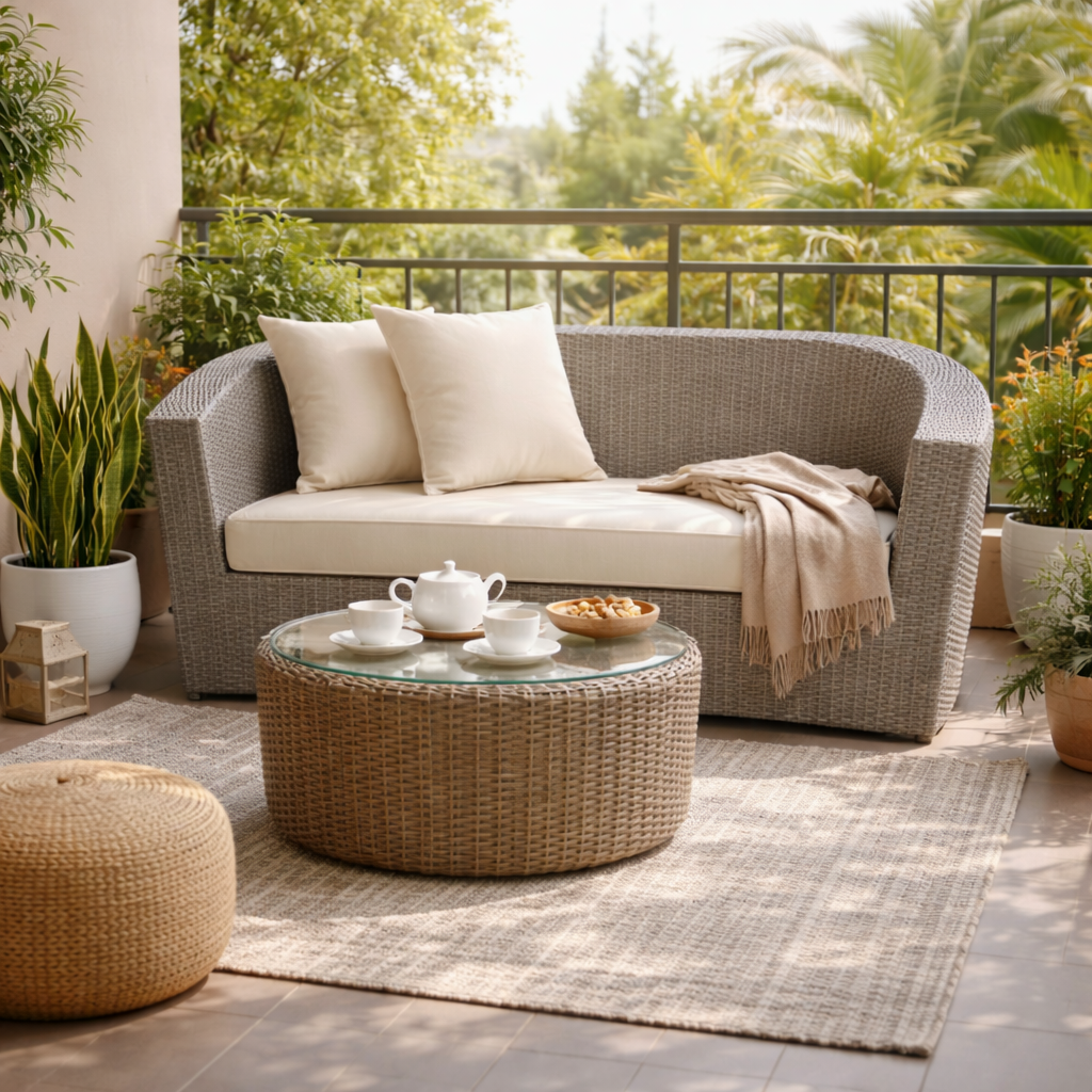 DOUBLE SEATER SOFA WITH CUSHION (AHOL/100/002)