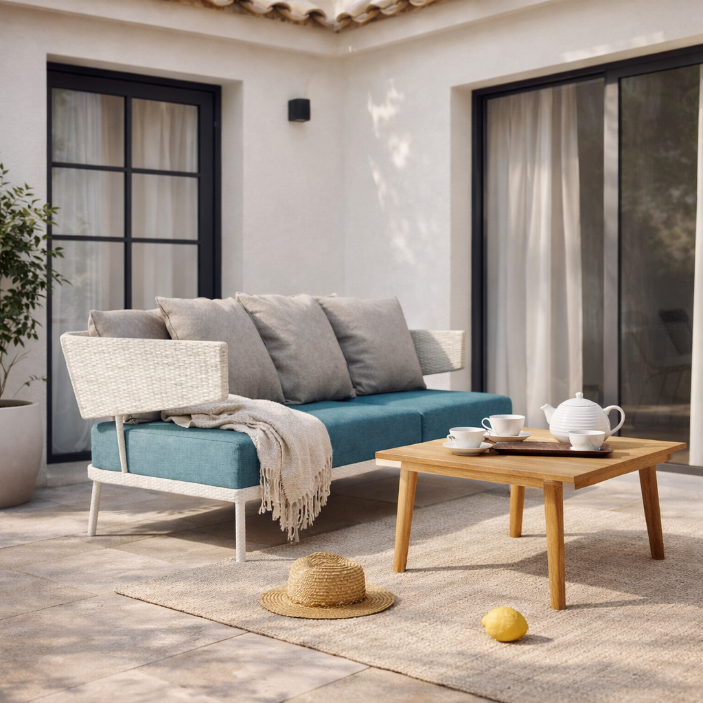 THREE SEATER SOFA WITH CUSHION (AHO/015/006)