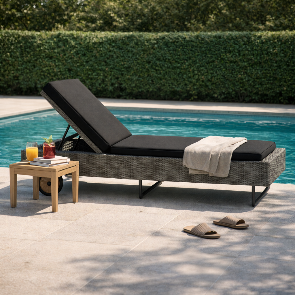 SUNLOUNGER WITH CUSHION (AHOC/206/001)