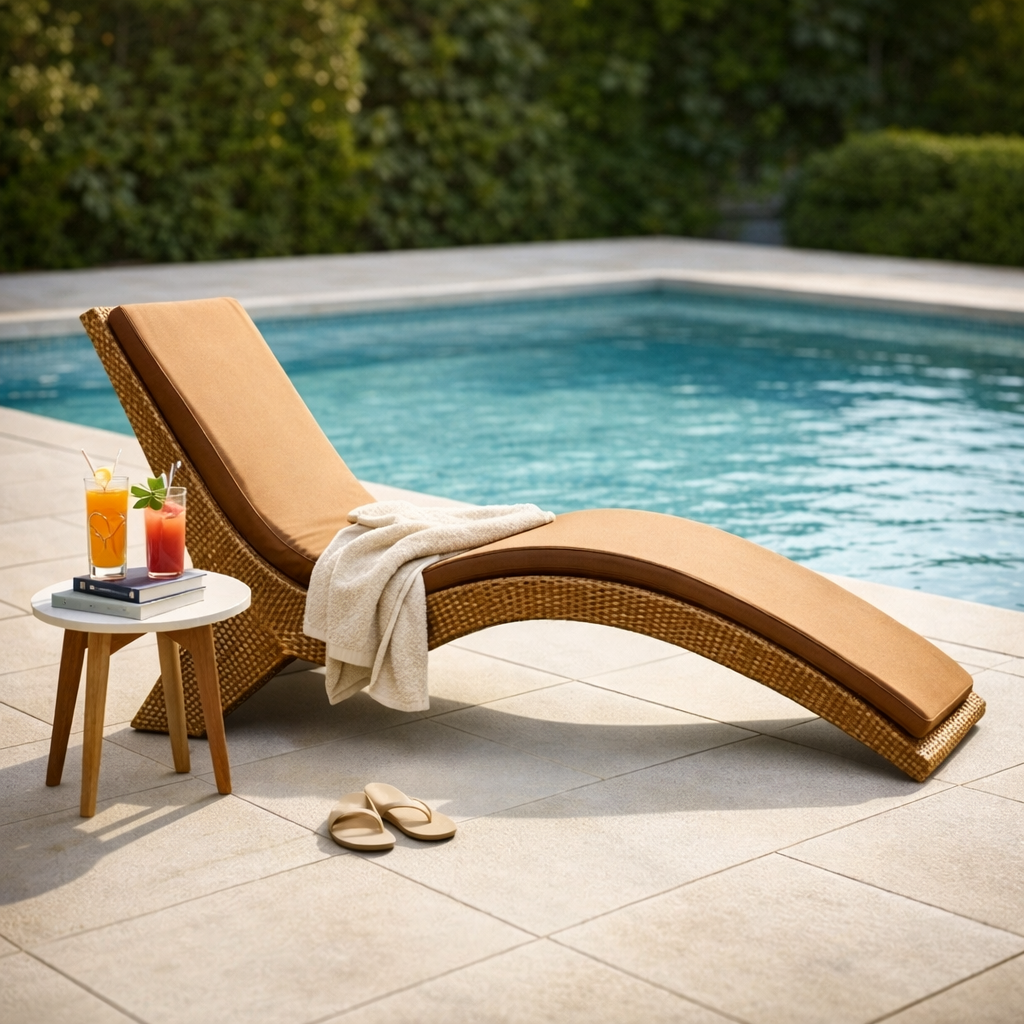 SUNLOUNGER WITH CUSHION (AHOC/801/001)