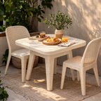 DINING TABLE WITH GLASS TOP (AHOD/191/002)