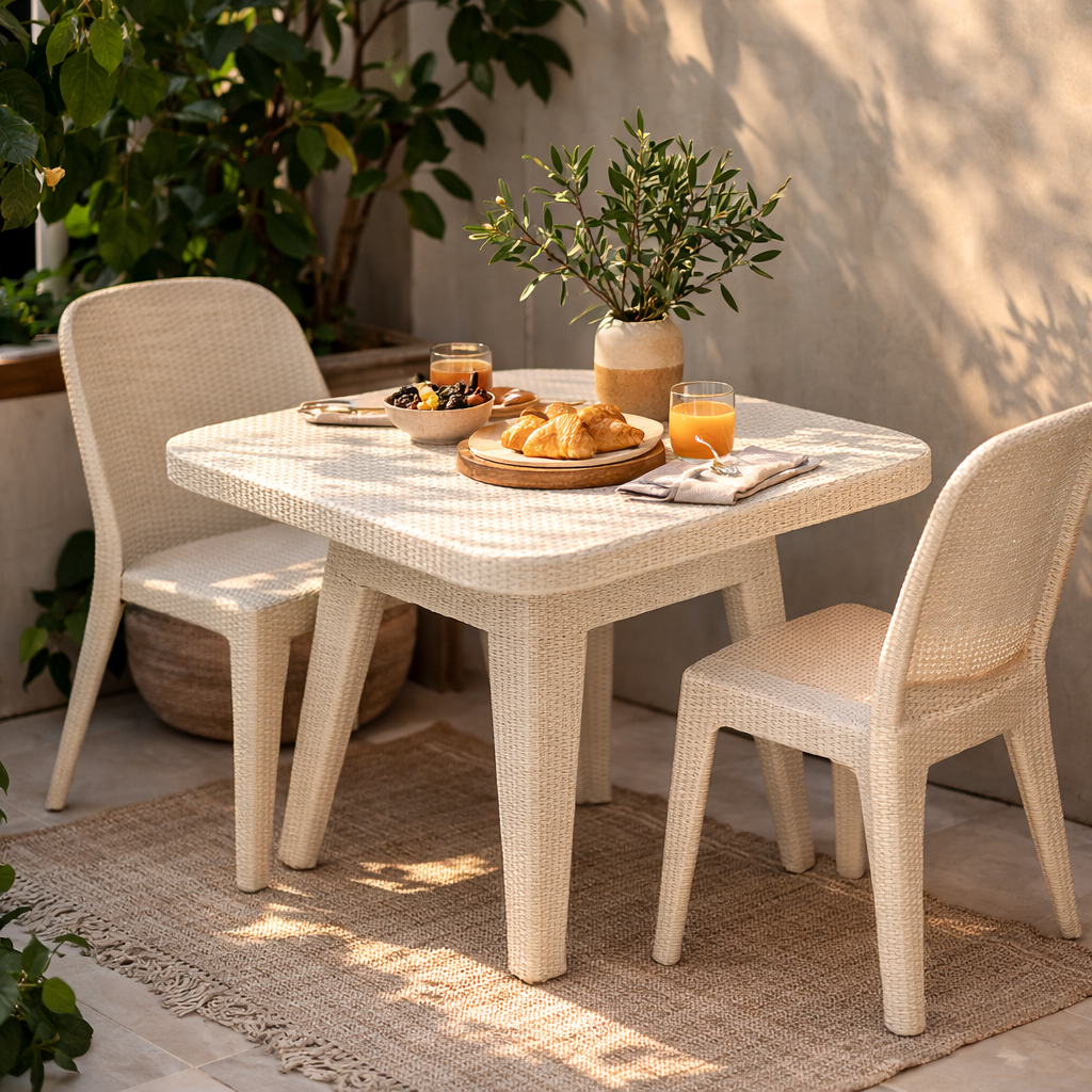 DINING TABLE WITH GLASS TOP (AHOD/191/002)