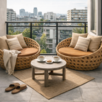 DOUBLE SEATER SOFA WITH CUSHION (AHOL/186/001)