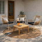OUTDOOR DINING ARM CHAIR WITH CUSHION (AHO/076/001)