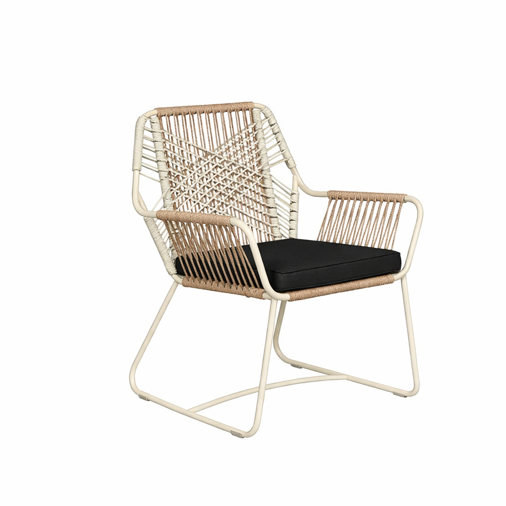 OUTDOOR DINING ARM CHAIR WITH CUSHION (AHO/076/001)